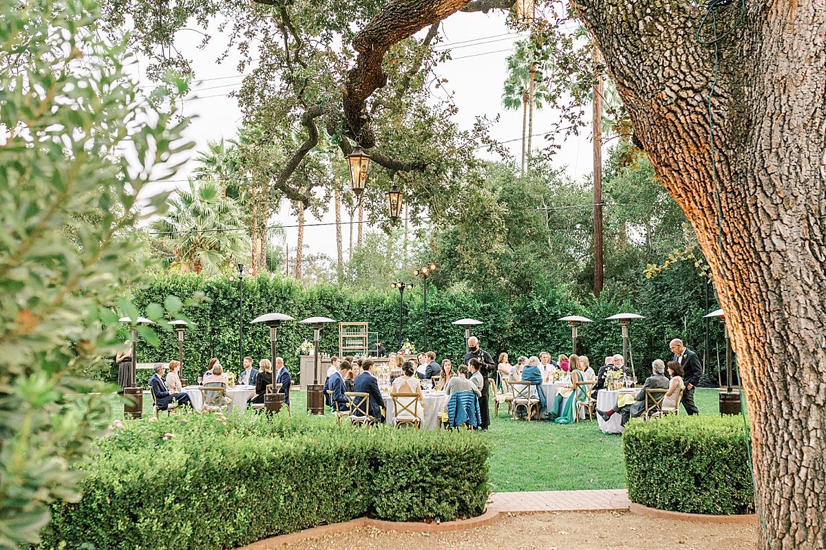 The reception of the private estate wedding in Ojai, California
