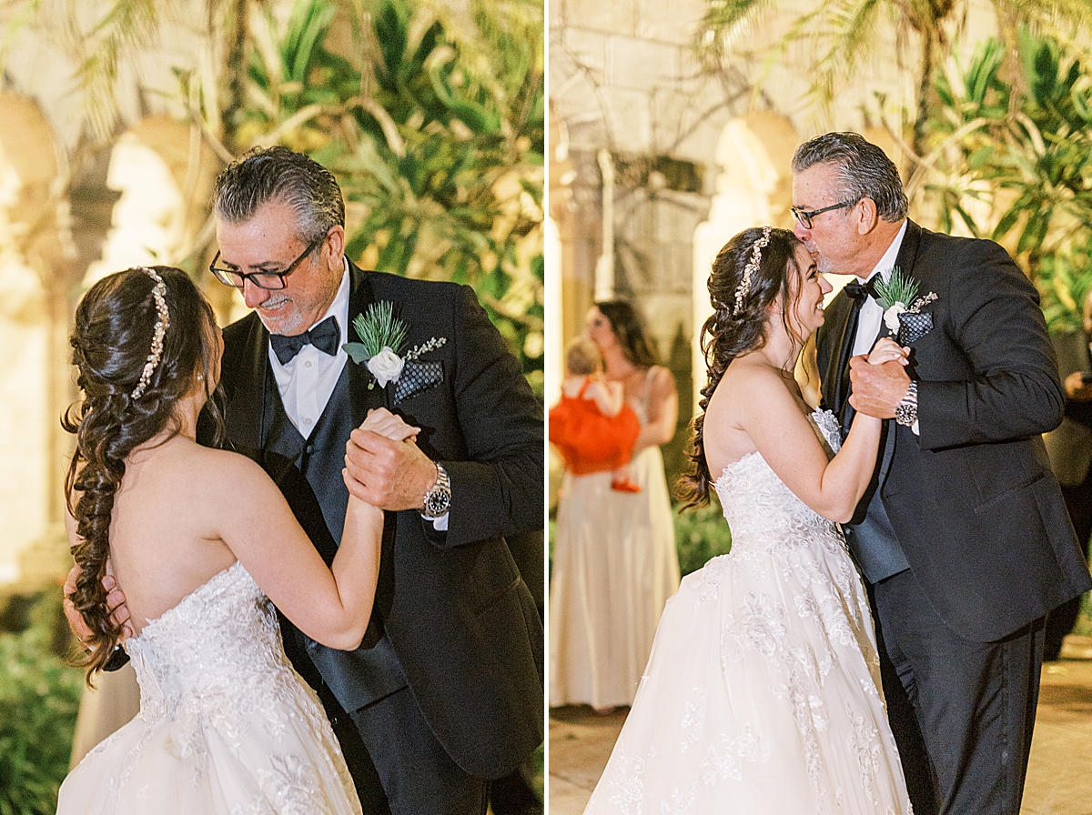 Sofia and her father during their father daughter dance.