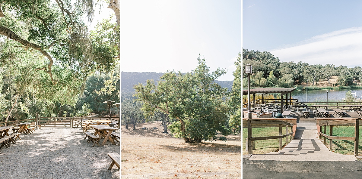 Three separate venue spaces at the ranch. 