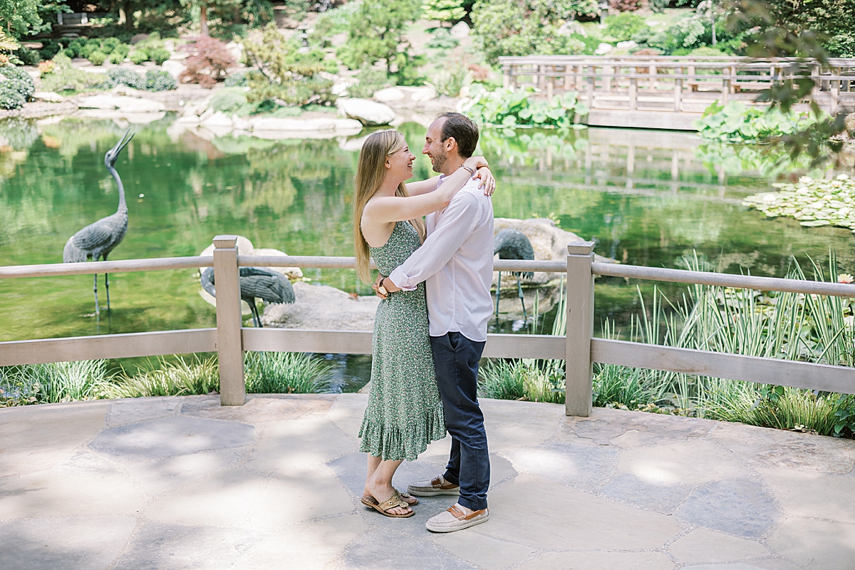 Justine & Alex minutes after getting engaged at the Japanese Garden at Lotusland in Montecito, California. 
