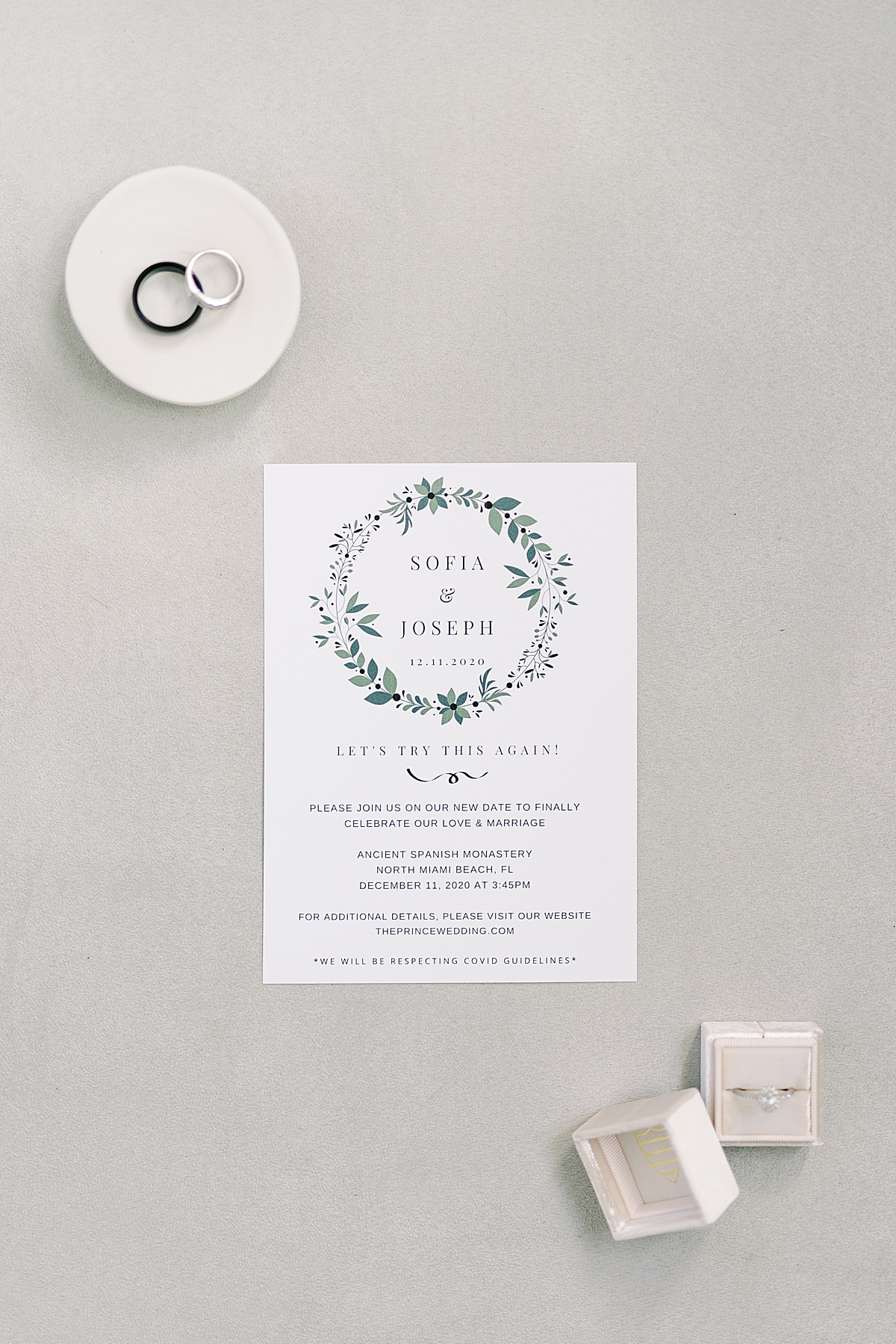 Sofia & Joey's invitation to their guests for their Ancient Spanish Monastery Wedding