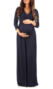 Black floor-length Maternity Dresses for Photoshoots