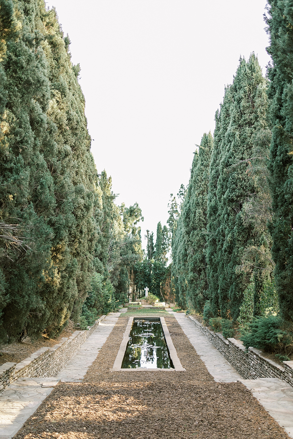 The reflecting pond at the Villa del Sol d'Oro in Sierra Madre, California 
